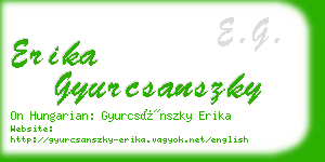 erika gyurcsanszky business card